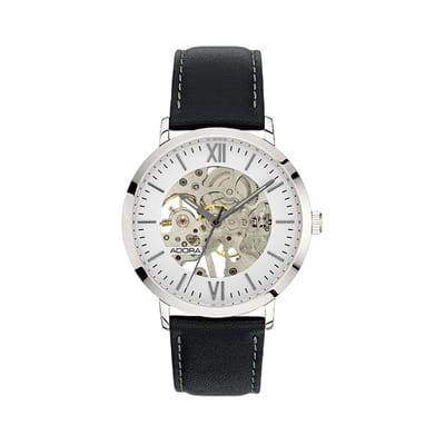 Handopwinder horloge voor heren zilverkleurig AM3019
