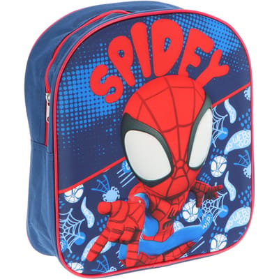Spiderman 3D Rugzak - Schooltas - Polyester - Blauw - Rugzak kind