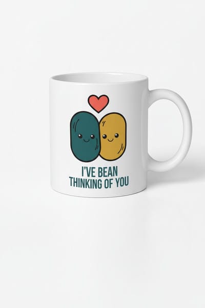 I've Bean Thinking Of You Mok - Lieve Boontjes Liefdesmok - Grappig Cadeau