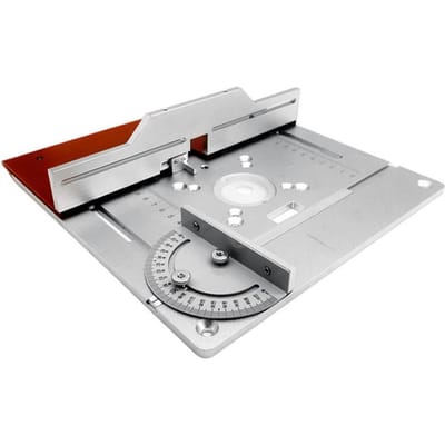 Set van 4 freestafelinzetplaten aluminiumlegering houtfrees flipboard-trimmachine Set of 3 zilver