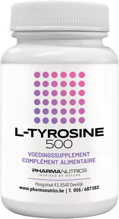 L-TYROSINE 60 V-caps Pharmanutrics - Zuivere L-Tyrosine - Natuurlijk - Voedingssupplement