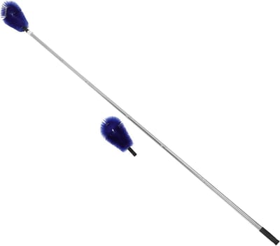 Verstelbare Dakgootreiniger - Telescopische Borstel - Dakgoten Schoonmaken - Multi-hoek Borstelkop - 230 cm - Blauw