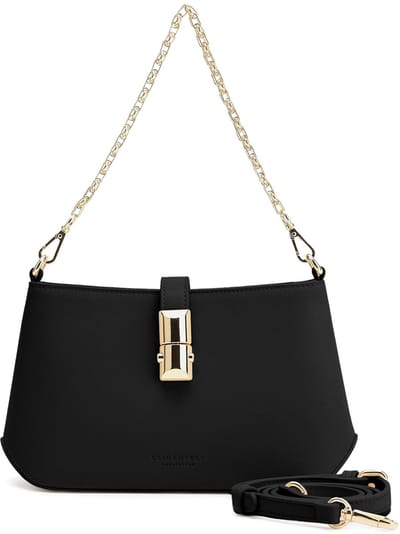 SEIDENFELT MANUFAKTUR Schoudertas Handtas Lilla Ro Little Shoulderbag Black Zwart