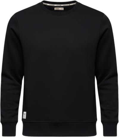 OMBRE Sweater - Regular Fit - Katoen - Lange Mouw Zwart S