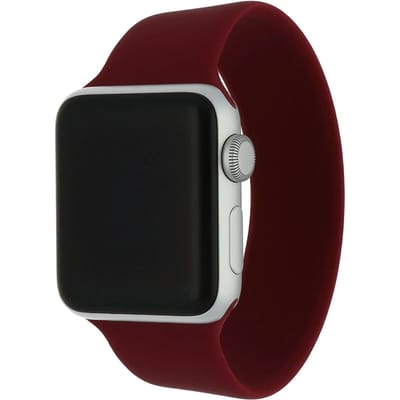 2+1 | Apple Watch Bandje - Siliconen - Solo Loop - Wijnrood