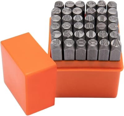 Stempelset Letters Cijfers - Metalen Punches - Maken van Markeringen - Gehard Staal - 8mm Set - Zilver