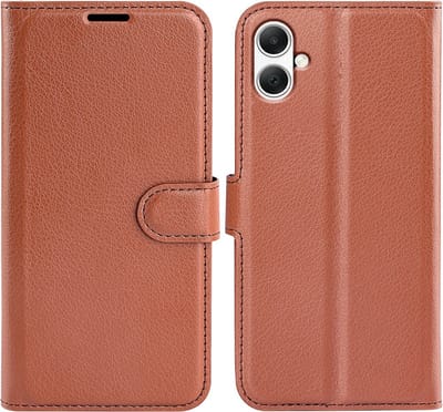 Coverup Hoesje - Geschikt voor Samsung Galaxy A05 Hoesje - Coverup Book Case - Bruin