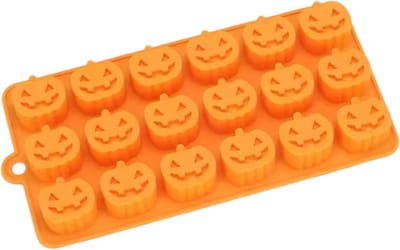 KimDo - Siliconen Halloween Mal - 16 Pompoen - Oranje - Decoratie - Bakvorm - Chocolade Mallen