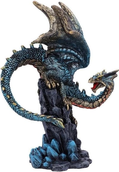 Nemesis Now Beeld/figuur Hear Me Roar Blauw - Roepende Draak op Rots - Beeldje - 13,5cm