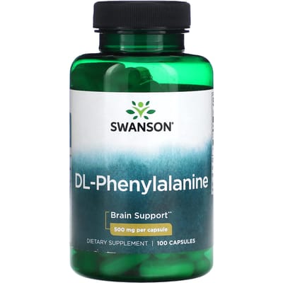 Dl-Fenylalanine, 500 mg, 100 capsules