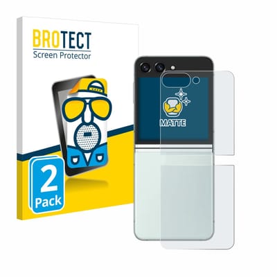 BROTECT - Screenprotector voor Samsung Galaxy Z Flip 5 (Achterkant) - Folie Beschermfolie matte 2 Stuks