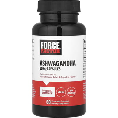 Force Factor, Ashwagandha, 600mg, 60 plantaardige capsules