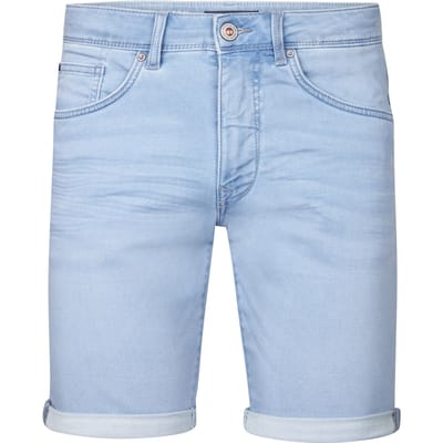 Petrol Industries Heren Denim Short - Slim Fit - Stretch - Korte Broek - Elastische Tailleband - Spijkerbroek - Herenkleding - Blauw - Maat XXL