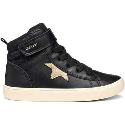 GEOX GISLI MEISJES Sneakers - ZWART/CHAMPAGNE - Maat 35