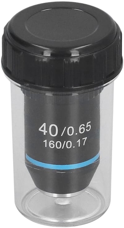 Allecto - Microscooplens 40X - Achromatische vergroting - Hoogwaardige kwaliteit - Biologische microscoop - Perfect voor onderzoek - Geschikt voor ...