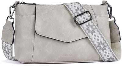 Dailygoods- Crossbody Tas Stevig PU-leer - Verstelbare Riem - Ritszakken - Telefoon Portemonnee - Ideale Keuze - 26,4 cm x 5,6 cm x 16 cm - Schoudertas