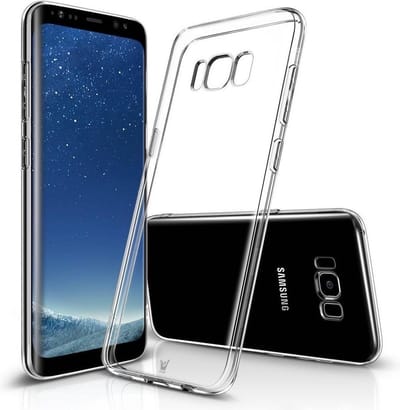 Hoesje geschikt voor Samsung Galaxy S8 - Hardcase met Soft Siliconen TPU Zijkant Transparant Hoesje