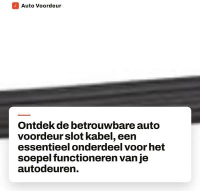 Dailygoods- Deurslot Kabel Vervanging - Buitendeurvergrendeling - Duurzaam - Rubber/ABS/Staalkabel - OEM-onderdeel LR025409 - Eenvoudig te installeren