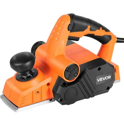 VEVOR elektrische schaafmachine, 82 mm snijbreedte, 900 W, 14500 tpm, handschaafmachine voor hout, met instelbare snijdiepte, 2 messen, voor houtbewerking, afschuinen, doe-het-zelfprojecten, schaafmachine