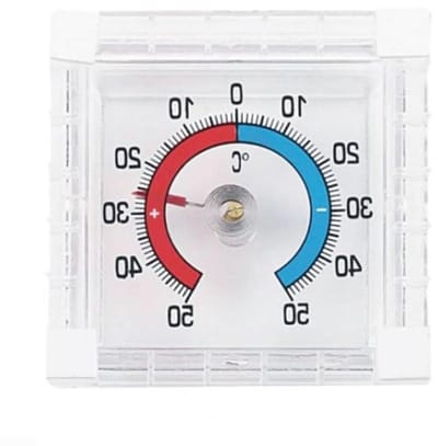 Buiten Thermometer - Weerstation Tuin - Temperatuur Meten - Vierkant Vensterontwerp - 2.3 x 7.6 x 7.6 cm - Transparant
