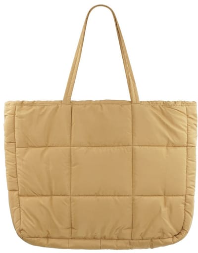 Geel Gewatteerde Shopper All Day - Trendy Ruime Shoppers - Grote Modieuze Tassen - Geel