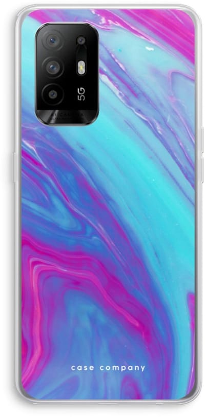 Case Company® - Hoesje geschikt voor Oppo A94 5G hoesje - Zweverige regenboog - Soft Cover Telefoonhoesje - Bescherming aan alle Kanten en Schermrand
