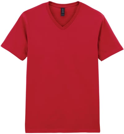 T-shirt met V-hals Gildan Softstyle