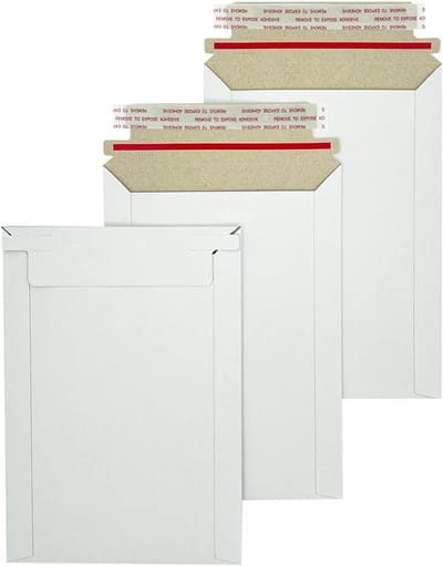 30 Witte Stijve Verzendveloppen 15x20 cm - Platte Kartonnen Beschermers voor Documenten en Foto's