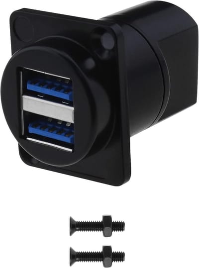 Draadloze USB 3.0 D Paneel Connector voor Vrouwelijke Aansluiting - Solderless Coupling Socket met Hoge Snelheid 5.0Gbps en Eenvoudige Montage
