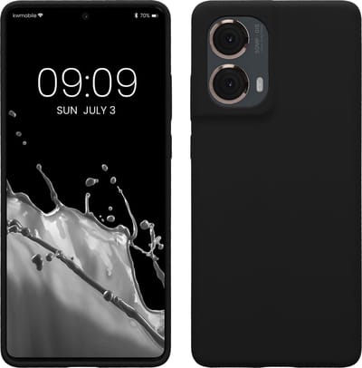kwmobile telefoonhoesje geschikt voor Motorola Moto G85 5G - Hoesje met siliconen coating - Smartphone case in zwart