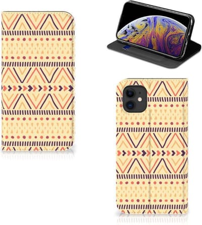 Apple iPhone 11 Hoesje met Magneet Aztec Yellow