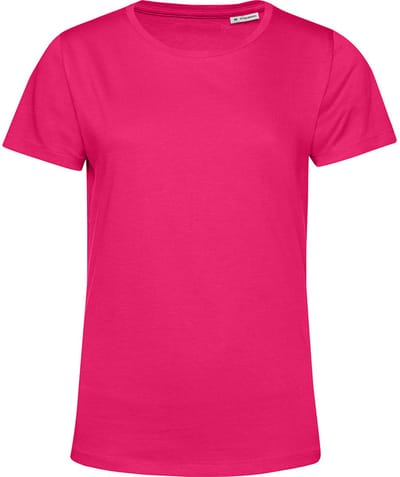 B&C Dames/dames E150 Organic T-Shirt met korte mouwen (Magenta)