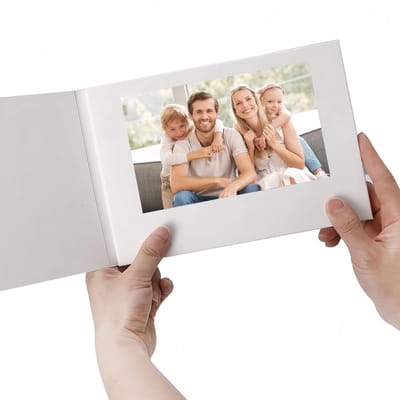 Dailygoods - Videowenskaart - Digitale Videobrochure - Oplaadbaar met Lcd-Scherm - A5 Formaat - Voor Jubileum en Bruiloft - Creatief en Persoonlijk