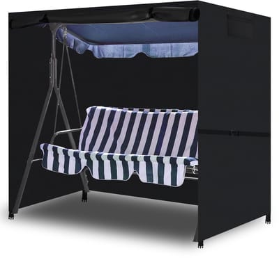 Unyqoos® Weerbestendige Beschermhoes voor 4-Zits Schommelbank met Oxford Weefsel en Ventilatiegaten