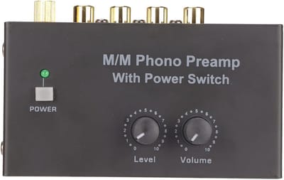 Mini Stereo Audio Phono Voorversterker voor Platenspelers met DC 12V Adapter