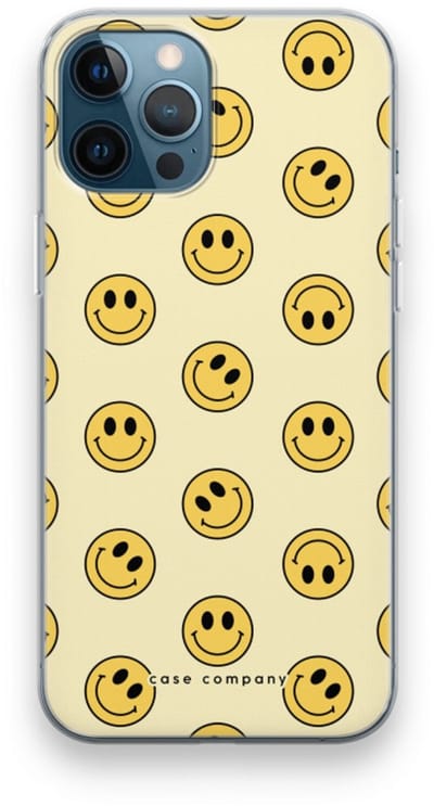 Case Company® - Hoesje geschikt voor iPhone 12 Pro hoesje - Smiley N°2 - Soft Cover Telefoonhoesje - Bescherming aan alle Kanten en Schermrand