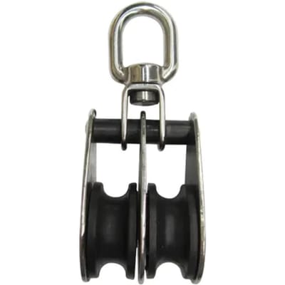 Sencys Dubbele Draaibare Katrol Met Oog – Rvs – 10mm