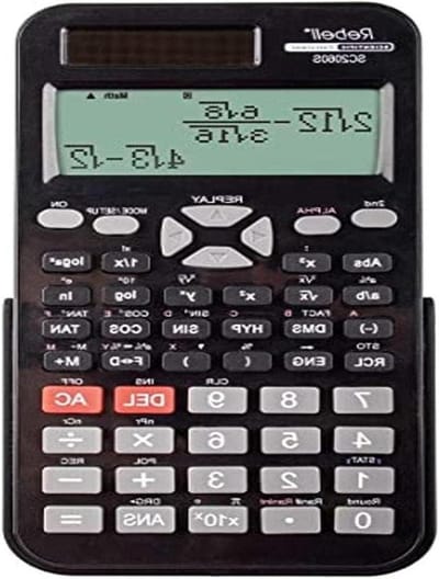 Wetenschappelijke Rekenmachine - Rekenmachine Scholier - Wiskunde Oplossen - 252 Wiskundige Functies - 155 x 70 x 18 mm - Zwart