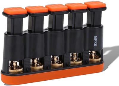 Dailygoody - Guitar Finger Exerciser - Handkracht Trainer - Versterkt Grip en Tension - Oranje - Geschikt voor Gitaristen en Pianisten - Multifun