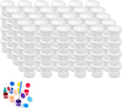 Plastic Opbergdozen voor Kunst en Ambachten - Lege Verfstrips met Deksel - 20 Stuks, 120 Roosters voor Creatieve Projecten
