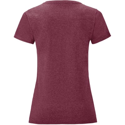 Fruit Of The Vrouwen / Dames Iconische T-Shirt (Heather Bordeaux)