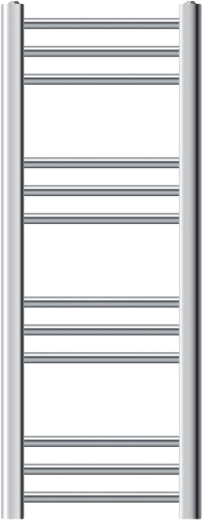 Elektrische badkamerradiator met verwarmingselement 300W 300x800 mm Chroom recht met zijaansluiting & thermostaat Digitaal display LuxeBath