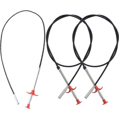Plomberie Drain serpent bouché Drains serpent tarière cheveux obstruant douche toilette évier nettoyant 3 pack