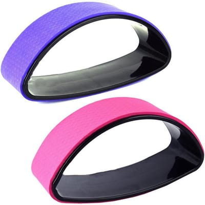 Halve Ronde Dharma Wiel Pilates Yoga Rug Schouder Stretching Yoga Half Wiel Fitnessapparaat Fitness Hulpstuk Random colors black