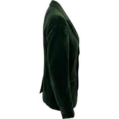 Emporio Armani Enkelknop Blazer in Groene Fluweel