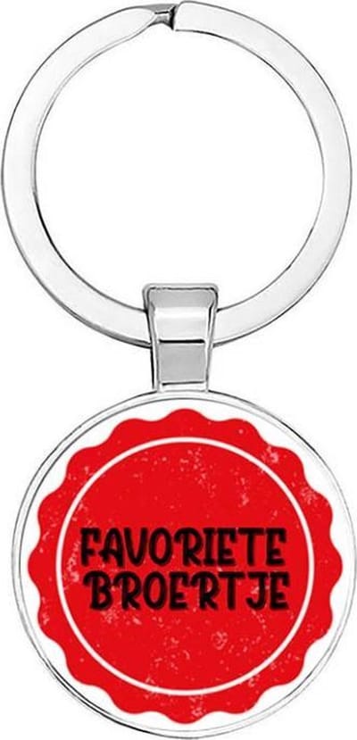 Akyol - Favoriete broertje Sleutelhanger - Broer - Broertje - Familie - Gezin - Leuk kado voor je broer om te geven - 2,5 x 2,5 CM