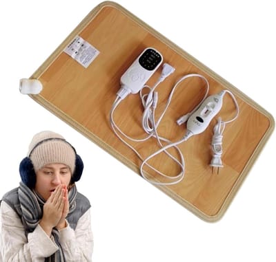 Elektrisch vloerkleed - Verwarmde mat - Warmte en comfort - Energiezuinig - 50x30 cm - Grijs