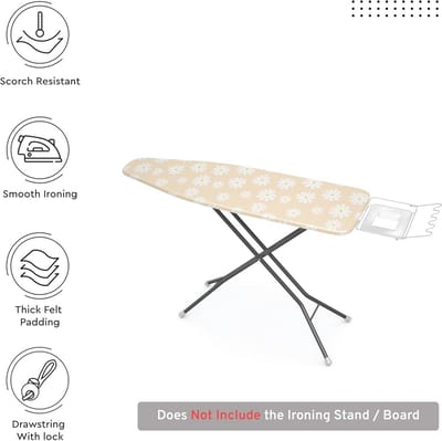 Strijkplankovertrek met Dikke Vilten Bekleding - Geschikt voor Standaard Mini Plates 72 x 30 cm - Warmte-Isolerend en Vlekbestendig