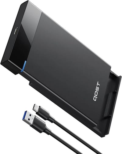 Qost - Harde Schijf Behuizing - 2,5 Inch - 9,5 mm / 7 mm - 6Gbps - USB C 3.1 Gen 2 naar SATA III