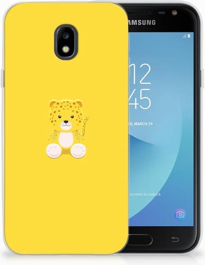 Samsung Galaxy J3 2017 Telefoonhoesje met Naam Baby Leopard